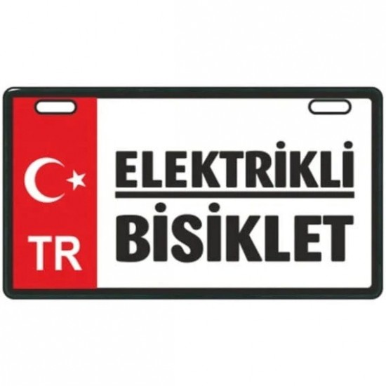 Elektrikli Bisiklet Plakalık Kırmızı