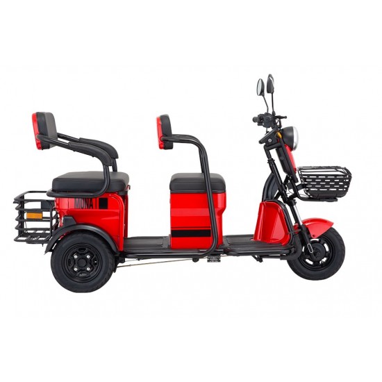 Elektrikli Motosiklet E-mon Mona 1300w Üç Tekerli Kırmızı