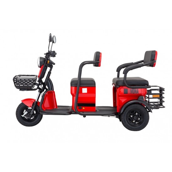 Elektrikli Motosiklet E-mon Mona 1300w Üç Tekerli Kırmızı
