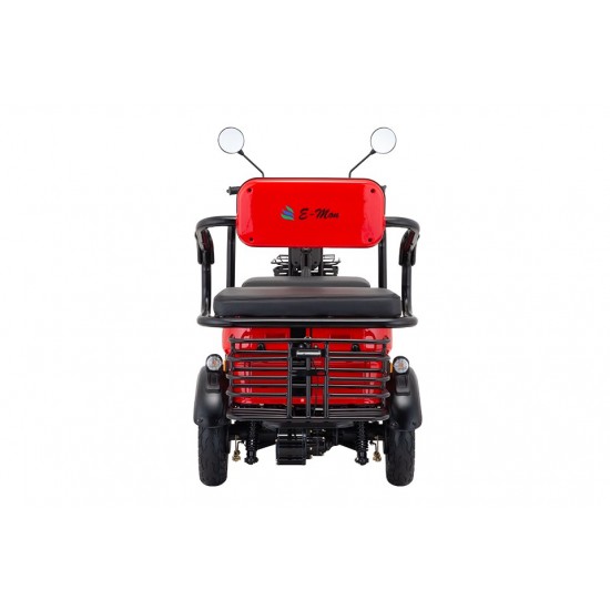 Elektrikli Motosiklet E-mon Mona 1300w Üç Tekerli Kırmızı