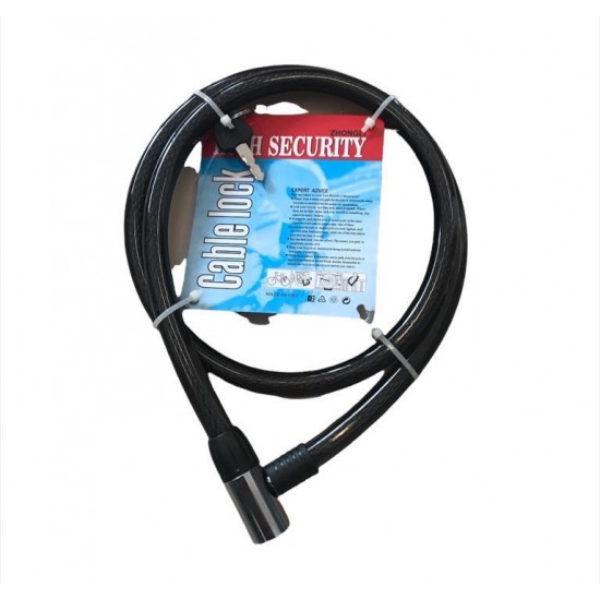 Motosiklet Halat Kilit Anahtarlı 18mm 1500mm Zhongli