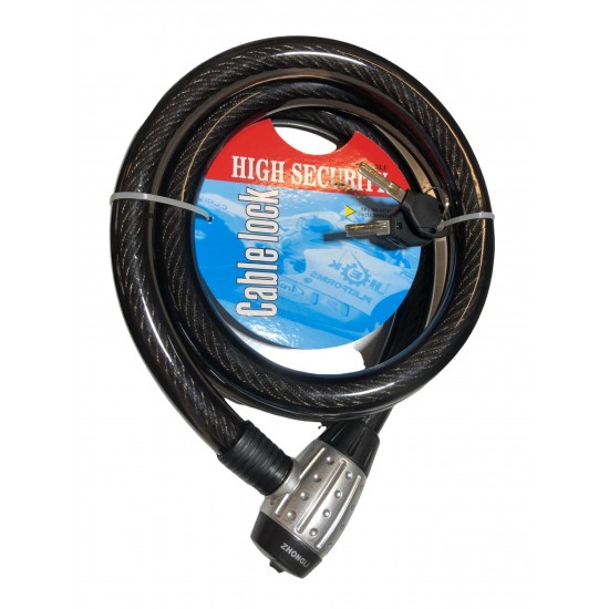 Motosiklet Halat Kilit Anahtarlı 25mm 200 Cm Zhongli Motosiklet Halat Kilit Anahtarlı 25mm 200 Cm Zhongli