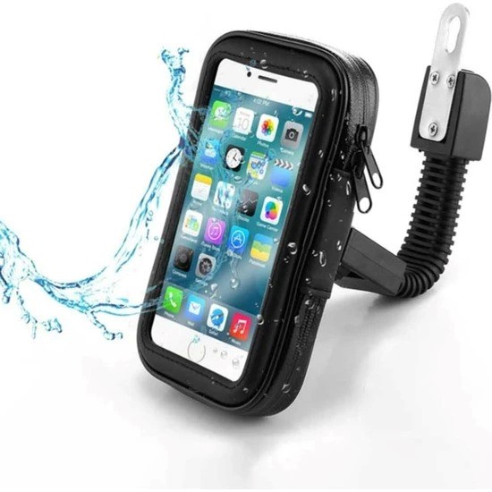 Motosiklet Telefon Tutucu Kapalı Model Gidon Bağlantılı L Beden