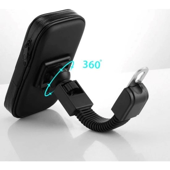 Motosiklet Telefon Tutucu Kapalı Model Gidon Bağlantılı L Beden