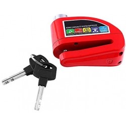 Locks Motosiklet Alarmlı Disk Kilidi kırmızı