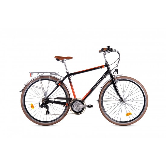 Peugeot T19 28 Jant 21 Vites Şehir Bisikleti Siyah - Mavi 47cm