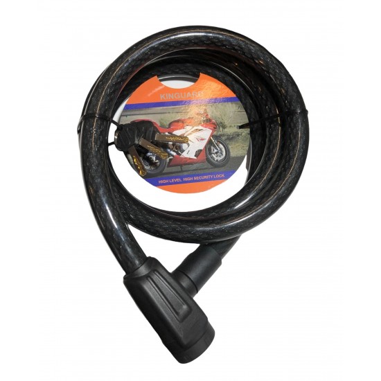 Motosiklet Halat Kilit Anahtarlı 25mm 150 Cm Kınguard