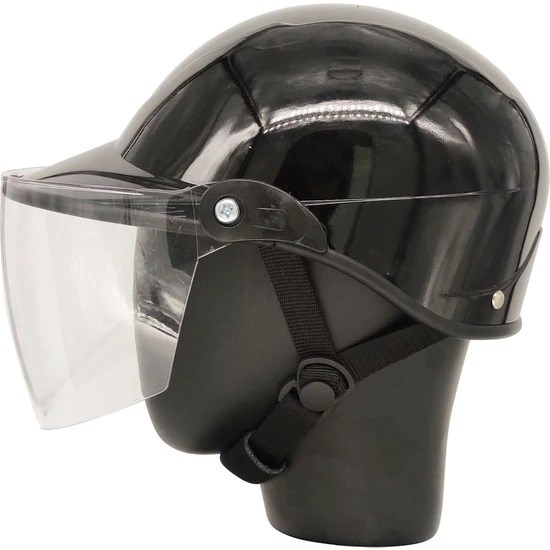 Motosiklet Yazlık Kask Camlı Siyah Standart Beden