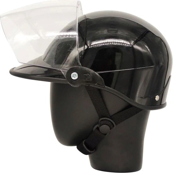 Motosiklet Yazlık Kask Camlı Siyah Standart Beden