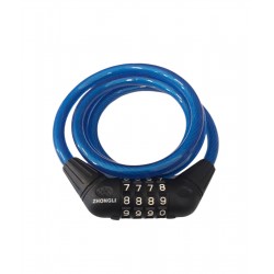 Bisiklet Şifreli Kilit 120cm 10mm Mavi