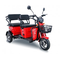 Üç Tekerli Üç Kişilik Elektrikli Kral Mira Kırmızı