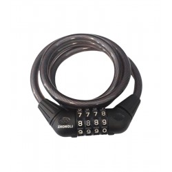 Bisiklet Şifreli Kilit 120cm 10mm Siyah