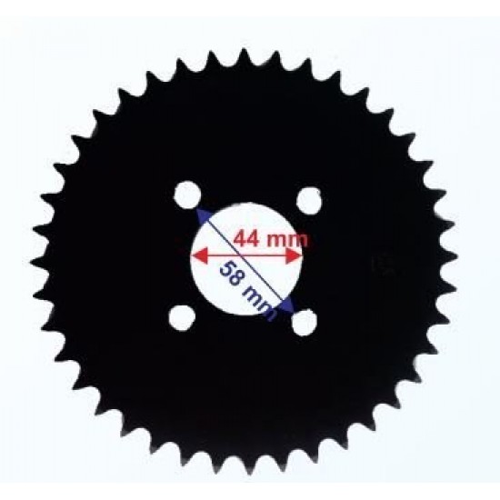 Atv Arka Zincir Dişlisi 428-40T İç 44mm 4 Delikli