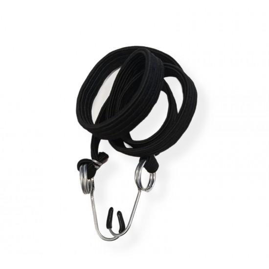 Bagaj Lastiği Yassı Demir Kancalı Siyah