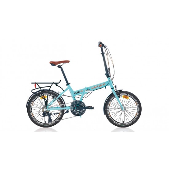 Carraro Flexi 121 21 Vites Katlanır Bisiklet Mat Turkuaz - Siyah - Bakır 35 Cm