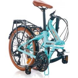 Carraro Flexi 121 21 Vites Katlanır Bisiklet Mat Turkuaz - Siyah - Bakır 35 Cm