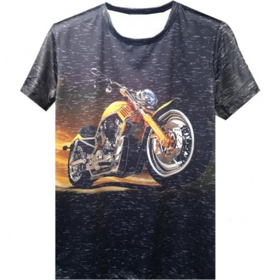 Chopper Motosiklet Erkek T-shirt Füme M Beden