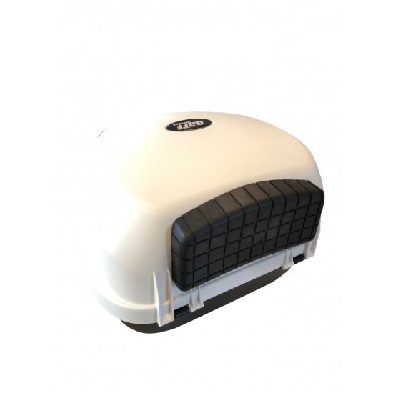 Motosiklet Arka Çanta Gaff 32 Litre Beyaz Carbon Desen Sırt Dayamalı Model