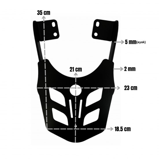 Arka Çanta Demiri Siyah Bajaj Pulsar Ns Dominar Uyumlu