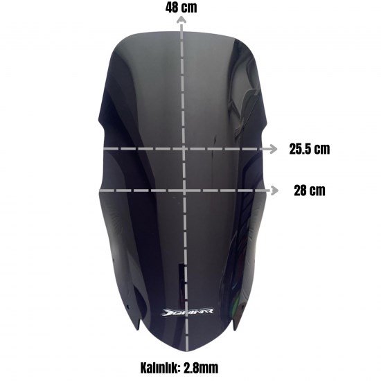 Ön Siperlik Tur Camı Uzun Füme 2017-2024 Bajaj dominar N 250-400 Uyumlu Ön Siperlik Tur Camı Uzun Füme 2017-2024 Bajaj dominar N 250-400 Uyumlu