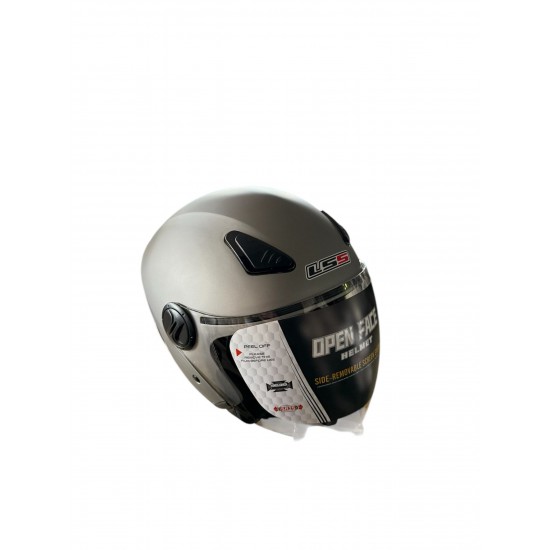 Ls5 Açık Çenesiz Kask Yazlık Titanyum Gri