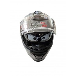 Ls5 Helmets Çeneden Açılır Kask Vizörlü Nardo Gri