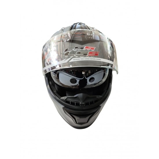 Ls5 Helmets Çeneden Açılır Kask Vizörlü Nardo Gri