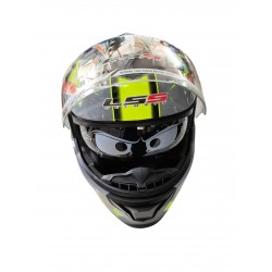 Ls5 Helmets Çeneden Açılır Kask Vizörlü Nardo Gri - Sarı