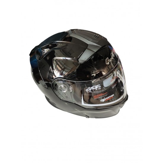 Ls5 Helmets Çeneden Açılır Kask Vizörlü Parlak Siyah