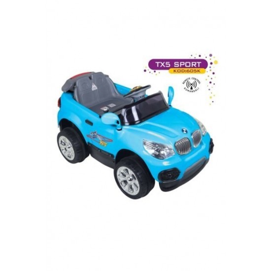 Aliş Tx5 Sport 12 Volt Turbo Uzaktan Kumandalı Akülü Çocuk Arabası Mavi