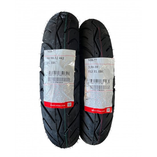 İrc 90/90-12 3.50-10 Mb-77 Ön Arka Lastik Takımı 2023 Tarihli