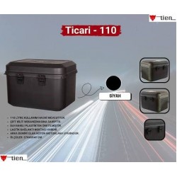Tien 110 Litre Ticari Kurye Motosiklet Arka Çantası Siyah