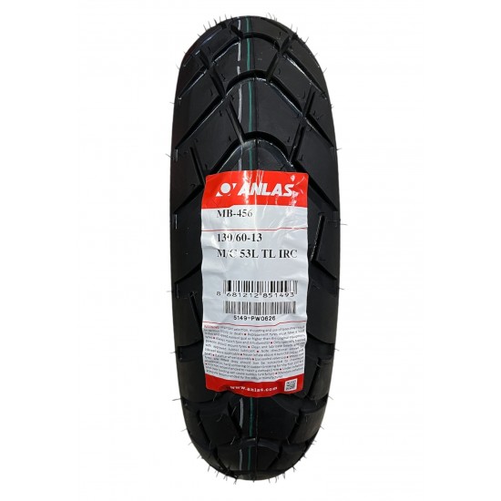 Motosiklet Dış Lastik 130/60-13 Mb-456 İrc Tubeless ( 2026 6. Hafta Üretim )